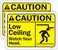 Watch Your Head Signs Caution Low Ceiling Signs Metal Saferty Signs Reflective 10" x 7" Rust Free Aluminum UV Protected Waterproof Sturdy Easy Mounting Outdoor or Indoor Use 2 Pack