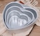 XIYUAN Set Of 4 Cake Pans, Heart Shaped Cake Baking Moulds, Mini Cake Pans, Aluminium Cake Pans 3 inch, 4 inch, 5 inch, 6 inch, For Home Party Cakes, Jelly, Pudding, Handmade Soap, Sweets