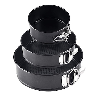 Archela Springform Cake Pan Set of 3 - Tiered sizes 4" 7" 9" - Oven Bakeware for Cheesecake and Pressure Cookers &acirc;&euro;&ldquo; Made with Carbon Steel Material
