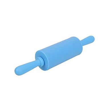 Durable Household Silicone Roller Rolling Pin, Pastry Dumpling Skin Rolling Stick, Kitchen Supplies Baking Tools(S blue)