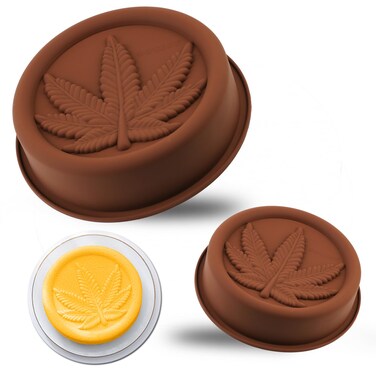 ZEMSY Round Charlotte Cake Pan - 8inch Leaf Cake Silicone Mold, Non-stick Reusable Silicone Cake Molds For Strawberry Shortcake, Cheesecake, Brownie, Tart, Piee, Jello - 2Pack