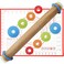 Wood Adjustable Rolling Pin Removable Rings for Baking Bakery Cookies Chapati Fondant Dough Pastry Pizza Pie Wooden Adjustable Rolling Pin By foxwelkin