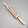Wooden Rolling Pins Engraved Embossed Deep Printing Christmas Symbols Pattern Cookies Waffles Pastry Dough Pies Snow Flakes