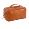 Travel Makeup Bag,Large Opening Makeup Bag,Portable Makeup Bag Opens Flat for Easy Access, Toiletry Bag,PU Leather Makeup Bag,Large Cosmetic Organizer for Women.(Brown)