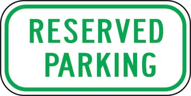 Accuform Signs FRP285RA Engineer-Grade Reflective Aluminum Parking Sign, Legend"Reserved Parking", 6" Length x 12" Width x 0.080" Thickness, Green on White