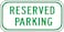 Accuform Signs FRP285RA Engineer-Grade Reflective Aluminum Parking Sign, Legend"Reserved Parking", 6" Length x 12" Width x 0.080" Thickness, Green on White
