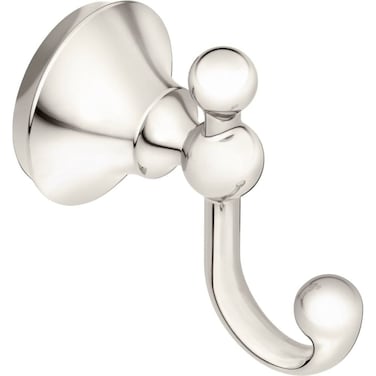 Moen YB5203NL Wynford Double Robe Hook, Polished Nickel