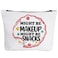 IHopes+ Funny Makeup Cosmetic Bag Zipper Pouch   Cute Might Be Makeup Might Be Snacks Cosmetic Travel Bag Toiletry Make-Up Case Multifunction Pouch Gifts for Women Girls Friend Mom Sister Teens