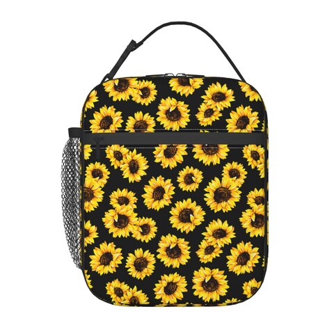 ucoto Sunflower Lunch Box For Men Women Big Lunch Bag For Office Work Picnic Reusable Portable Insulated Meal Bag