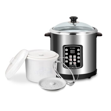 Tayama TSP-1000 Stainless Steel 8-in-1 Multi-Functional Electric Stew Cooker 10 Liter, Large