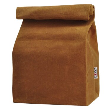 Waxed Canvas Lunch Bags Brown Paper Bag Styled - Classic Updated - Reusable and Washable, Worthbuy Lunch Box for Men &amp; Women