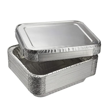 WHDepot 21" x 13 &acirc;&euro; Aluminum Foil Pans With Lids (20 Pack), Full-Size Deep Steam Pan and Large Oven Buffet Trays, Food Containers for Catering, Baking, Roasting &amp; Reheating