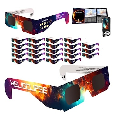 Solar Eclipse Glasses AAS Approved 2024 - [25 Pack] Trusted for Direct Solar Eclipse Viewing - ISO 12312-2 &amp; CE Certified