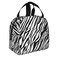 HUZEIMINniu White And Black Zebra Print Lunch Bag Tote Bag Portable Insulated Reusable Lunch Box For Office Work Camping Travel Picnic Beach Fishing For Adult