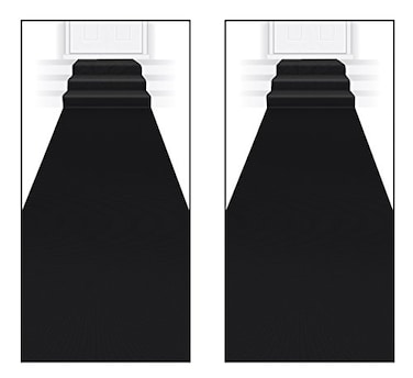 Beistle S50087-BKAZ2 Carpet Runner 2 Piece, Black