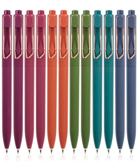 Mr. Pen- Ballpoint Pens, 12 Pack, Vintage Color Barrels, Black Ink, Cute Ballpoint Pens Black Ink, Cute Pens for Journaling, Aesthetic Pens, Ball Point Pens Black, Pens Ballpoint Smooth Writing Pens