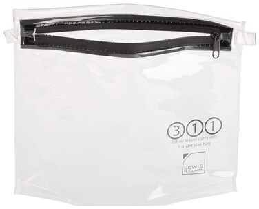 Lewis N. Clark TSA Approved Toiletry Bag: Women&acirc;&euro;&trade;s + Men&acirc;&euro;&trade;s Toiletry Bag, Luggage Bag + Travel Organizer Toiletries Bag, Clear, 1qt Pouch