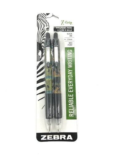 Safari Zebra Z-Grip Ballpoint Pens