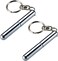 2Pcs Silver Retractable mini pen made of stainless steel Metal Tool Pen Retractable pocket pen keychain Dad gadgets,birthday,Christmas for Students,Office Staff,Portable Ballpoint Pens Car Keychains