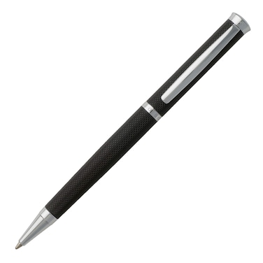 BOSS Hugo HSY7994A Sophisticated Diamond Ballpoint Pen - Black/Chrome