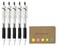 Jetstream Retractable Ballpoint Pen, Micro Point 0.5mm, Black Ink, 5-Pack, Sticky Notes Value Set