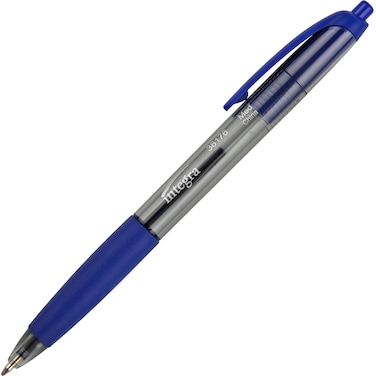 Integra, ITA36176, Rubber Grip Retractable Pens, 12 / Dozen