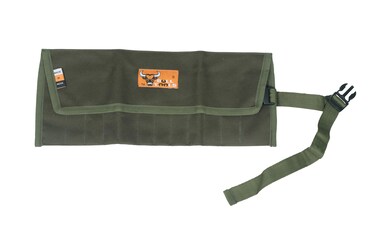 BULL TOOLS Tool Bag Organizer &amp; Wrench Roll Up Pouch Waterproof PVC Laminated Ballistic Polyester Canvas Carving Tool Storage Heavy Weight  12 Pocket - Olive Green - (Tools are not included)