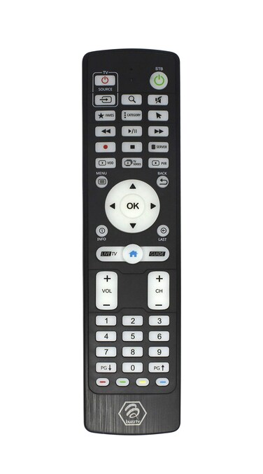 BuzzTV IR-100L - Luminous Remote Control for BuzzTV XR4000, XRS4500, XR4500, XRS4500, ST4000 Set Top Boxes