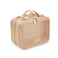 ETOILE - Small Twin Cosmetic Case Beige - Dual Compartment Cosmetic Beauty Organizer &amp; Toiletry Case