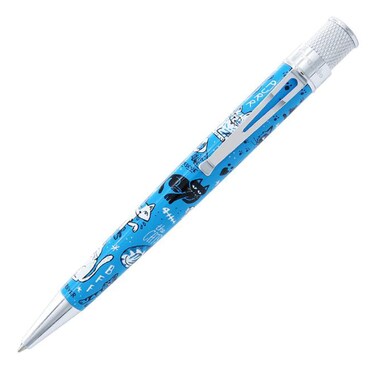 Retro 1951 Tornado&acirc;&bdquo;&cent; Rescue - Cat Rescue Series IV Ballpoint Pen with Donation to Operation Kindness, Twist-top Design, Blue Barrel with Cat Graphics