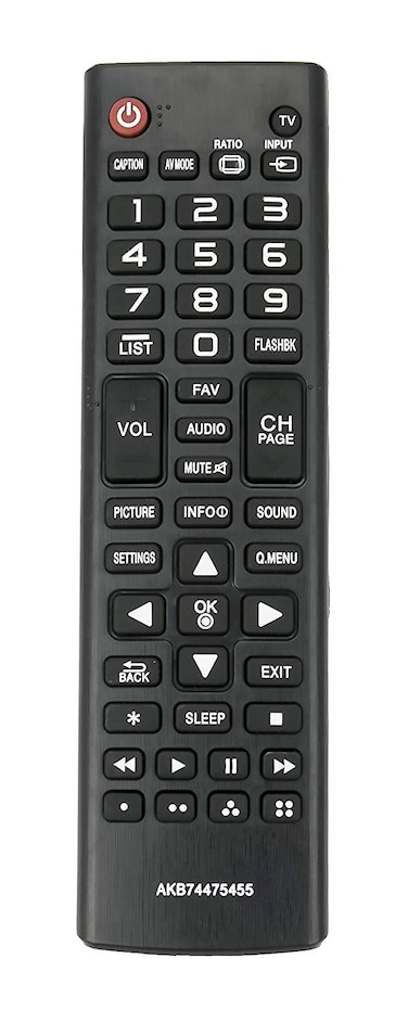 AKB74475455 TV Remote Control Fit for LG Electronics 22LX330C 22LX330C-UA 22LX570M 22LX570M-UA 28LX330C 28LX330C-UA 28LX570M 28LX570M-UA 32LW340C 32LX300C 32LX300C-UA 32LX330C 32LX330C-UA 32LX340H