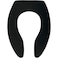 Bemis 047 1655SSCT 000 Toilet Seat Open Front Less Cover with Self Sustaining Check Hinge, Black, Elongated with Slow Close