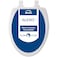 Bemis Alesio Slow Close Toilet Seat, Sleek Chrome Hinges and Adjustable Perfect Fit Wood Seat, Elongated, White