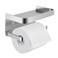 Jnnicoog Toilet Paper Holder with Shelf, Brushed Nickel Toilet Paper Holder, Toilet Paper roll Holder, Bathroom Adhesive Toilet Paper Holder SUS 304 Stainless Steel Modern Paper Towel Holder.