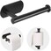 JOPOFI Toilet Paper Holder - Self Adhesive Toilet Paper Holder Wall Mount for Bathroom, SUS 304 Stainless Steel Command Strip Toilet Paper Roll Holder Stick On Wall, No Drilling - Matte Black