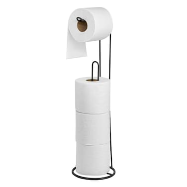 Bath Collection Toilet Paper Stand   Toilet Roll Dispenser Stainless Steel with Anti-Slip Dispenser, Toilet Paper Holder Free Standing Bathroom Toilet Paper Storage Standing Toilet Paper Holder AMG