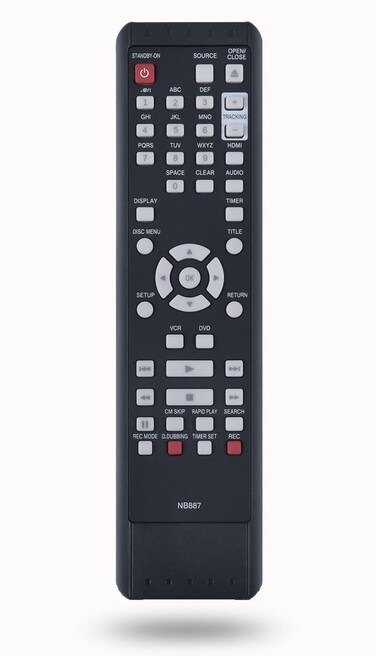 NB887 NB887UD Replacement Remote Control for Magnavox DVD VCR Combo Player ZV427MG9 RZV427MG9 ZV427MG9A RZV427MG9A MDR161V MDR161V/F7 NB887UH MDR161VF7 NB820