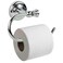 Wall-Mounted L-Shaped Toilet Paper Holder with Swing Arm Design by Home Basics   Chrome Plated Steel, Open End for Easy Loading, Classic Lines, Seamless Look