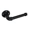 HouseAid Industrial Pipe Toilet Paper Holder, Heavy Duty Rustic Toilet Roll Holder, Vintage Style Steel Paper Holder for Bathroom, Matte Black
