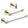 Gold Bathroom Hardware Accessories Set - Acrylic Hand Towel Holder Toilet Paper Holder Towel Hook - Wall Mounted Bath Towel Bar Set 3 Pieces SHUNLI