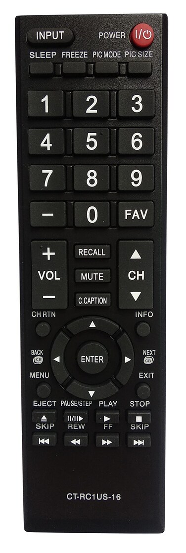 Universal Remote Compatible for Toshiba CT-RC1US-16 CTRC1US16 28L110U 32L220U 40L310U 55L310U 43L420U 49L420U 50L420U TV Remote Control