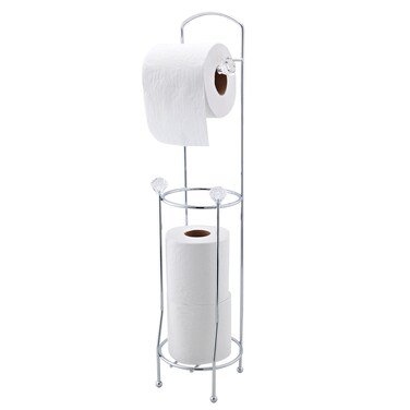 Bath Bliss Toilet Paper Reserve &amp; Dispenser, Chrome