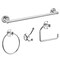 LIANTRAL Bathroom Hardware Set, 4-Piece Polished Chrome Bath Accessories Kit with 18&acirc;&euro;&trade;&acirc;&euro;&trade; Towel Bar, Toilet Paper Holder, Towel Ring and Robe Hook,Wall Mounted