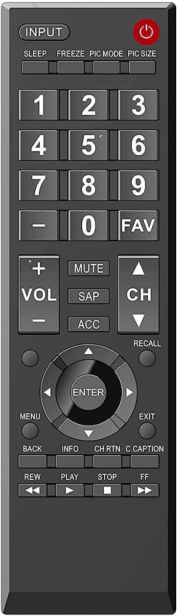 New Universal Remote Control for Toshiba TV Remote, Compatible with Almost All Toshiba TV LCD LED HDTV Smart TVs Remote