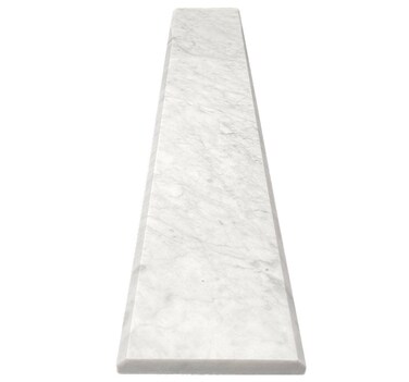 Tenedos Carrara Marble Doorway Floor Transition Threshold (Marble Saddle) - Polished - (4 x 36)