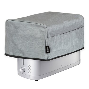 Crutello 4 Slice Long Slot Toaster Cover with Storage Pockets, 4 Slice Toaster Cover - Small Appliance Dust Covers