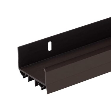 PVC Slide-On Door Bottom   Adjustable Plastic Weatherstrip Door Bottom with Drip Cap   3 Feet (36-Inch)   for 1 3/4&acirc;&euro; Doors   Brown   Fits Gaps 3/8&acirc;&euro; to 7/8&acirc;&euro;   Made in The USA