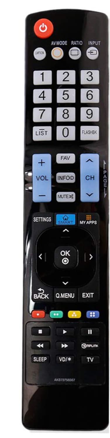 New AKB73756567 Remote Control Replaced for LG TVs Model #: AGF76692626