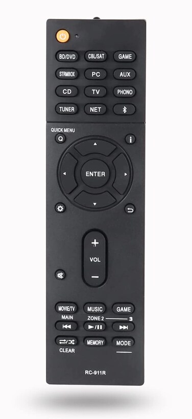 RC-911R Remote Control for Onkyo HT-R695 TX-NR555 TX-NR757 TX-RZ810 TX-RZ820 TX-NR555 TX-NR787 TX-RZ610 TX-RZ710 TX-NR777 HT-R695 HT-S7800 TX-NR575 TX-NR585 TX-NR656 TX-NR676 AV Receiver