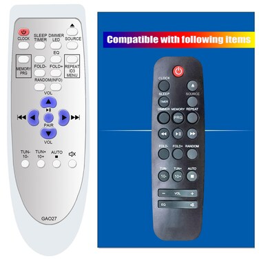 Replacement Remote Control for Victrola VS-120-MPL VS-120 Microsystem